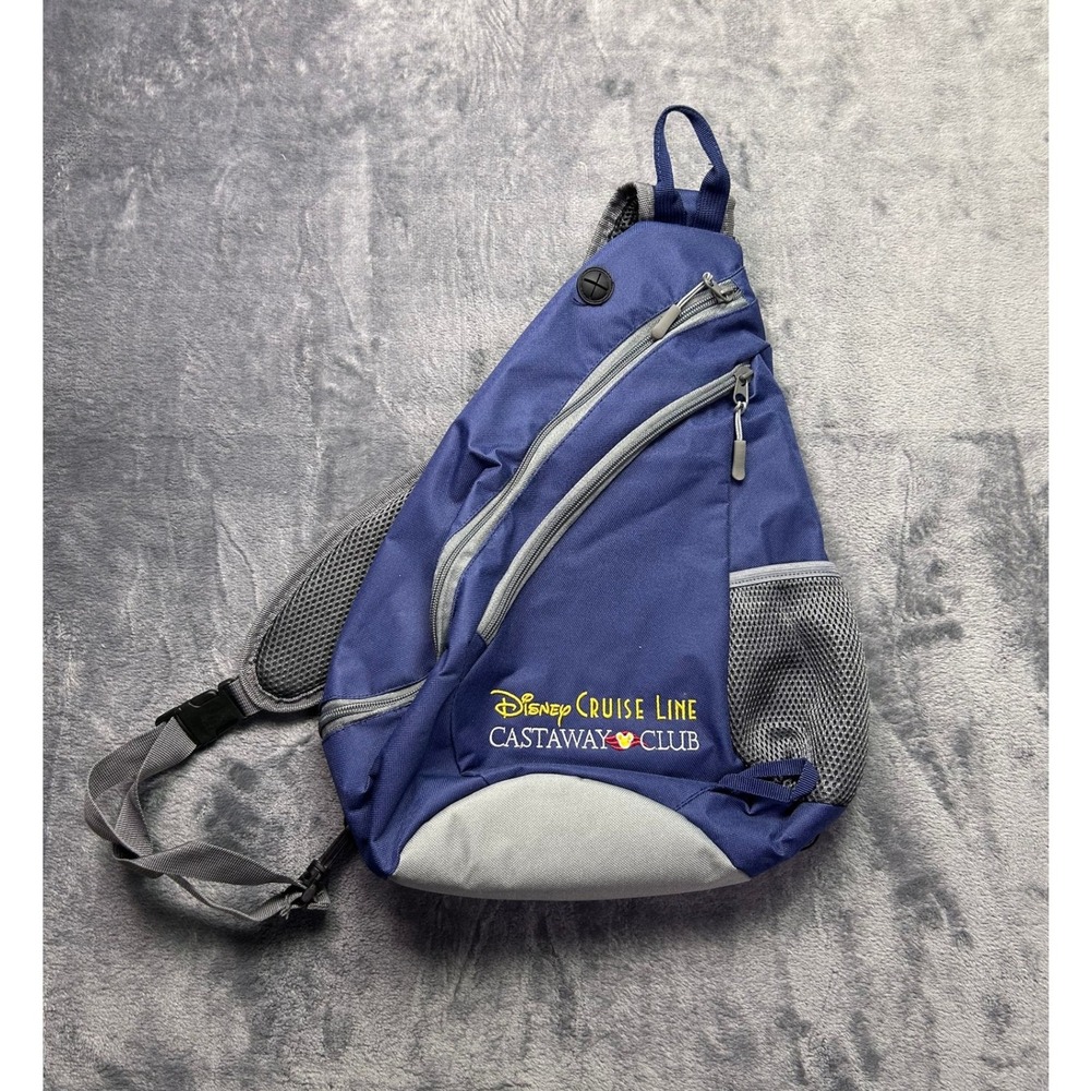 Disney Cruise Line Castaway Club Sling Backpack Navy Blue Crossbody Travel Bag‎